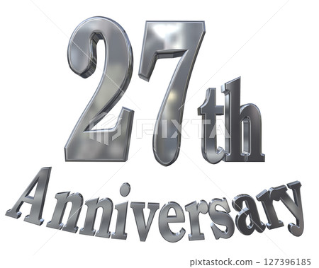 3DCG text "27th Anniversary/27th Anniversary Mark Sparkle" 127396185