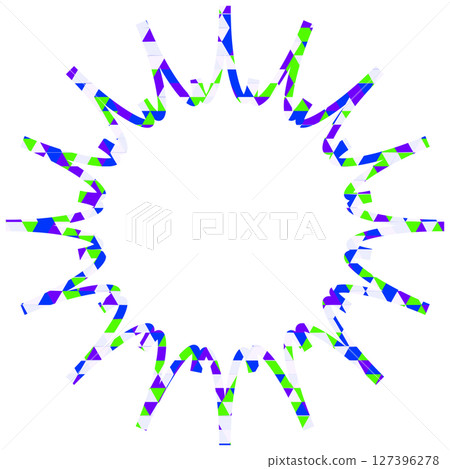 彩色玻璃風格的對話泡泡,三角形圖案,鋸齒狀 彩色玻璃風格的對話泡泡,三角形圖案,鋸齒狀 127396278