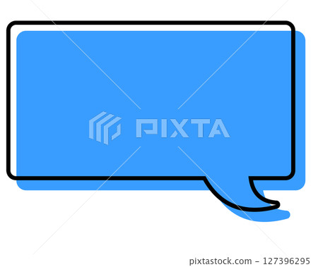 Simple speech bubble with misaligned lines - Rectangle 127396295