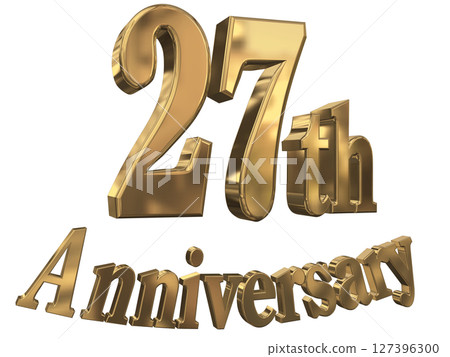 3DCG text "27th Anniversary/27th Anniversary Mark Sparkle" 127396300