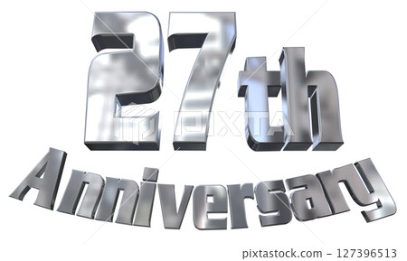 3DCG文字“27週年/27週年紀念馬克·斯帕克” 3DCG文字“27週年/27週年紀念馬克·斯帕克” 127396513