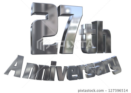 3DCG text "27th Anniversary/27th Anniversary Mark Sparkle" 127396514