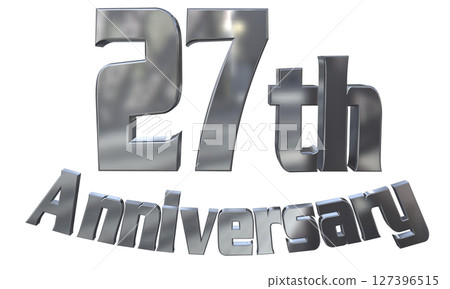 3DCG文字“27週年/27週年紀念馬克·斯帕克” 3DCG文字“27週年/27週年紀念馬克·斯帕克” 127396515