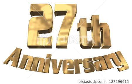 3DCG text "27th Anniversary/27th Anniversary Mark Sparkle" 127396613