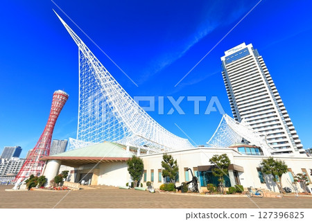 [兵庫縣] 改造後的港口塔和神戶美利堅公園 127396825