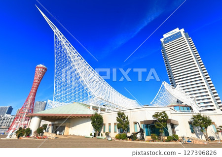 [兵庫縣] 改造後的港口塔和神戶美利堅公園 127396826