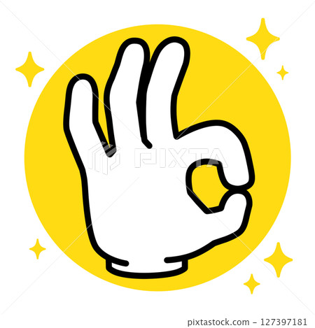 OK手勢插畫素材 127397181