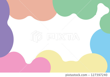 Fluffy colorful frame (pastel colors) 127397240