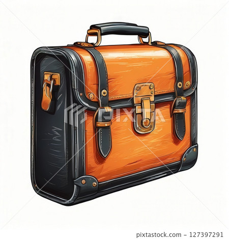 an AI Image Generator, Elegant Leather Briefcase With Golden Locks an AI Image Generator, Elegant Leather Briefcase With Golden Locks 127397291