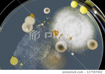 Colonies of mold fungi cultivated from indoor air 127397402