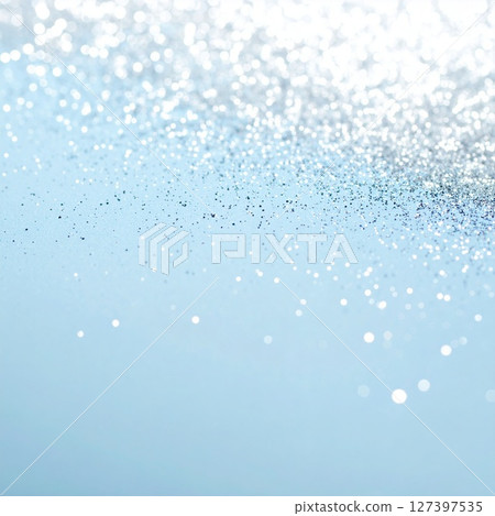 Sparkling light blue and silver background material Sparkling light blue and silver background material 127397535
