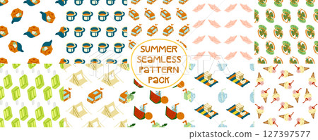 Summer Seamless Pattern Pack 127397577