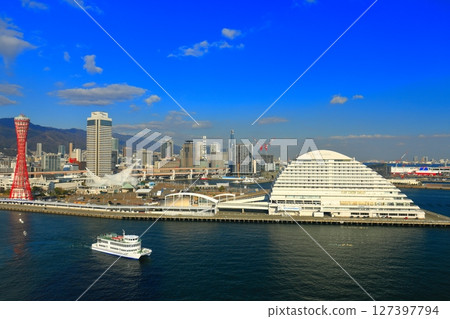 [Hyogo Prefecture] Night view of Port Tower and Kobe Meriken Park after renovation 127397794