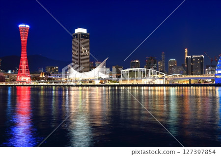 [兵庫縣] 港口塔和神戶美利堅公園改造後的夜景 127397854