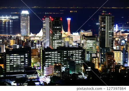 [Hyogo Prefecture] Night view of Kobe seen from Mt. Rokko 127397864