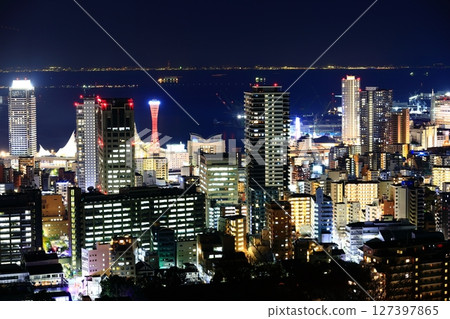 [兵庫縣]從六甲山看到的神戶夜景 127397865