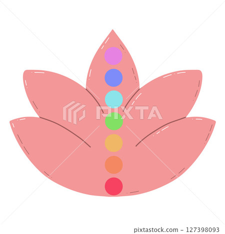 Illustration of Chakra Activation with a Petal Motif and Soft Colors Illustration of Chakra Activation with a Petal Motif and Soft Colors 127398093