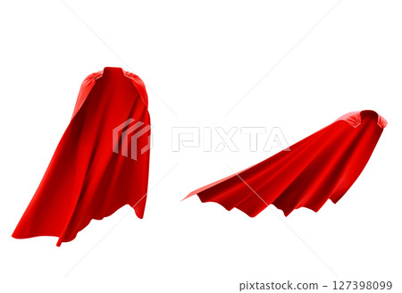 Flowing red cape set 127398099