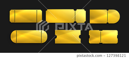 Golden luxury coupon templates collection Golden luxury coupon templates collection 127398121