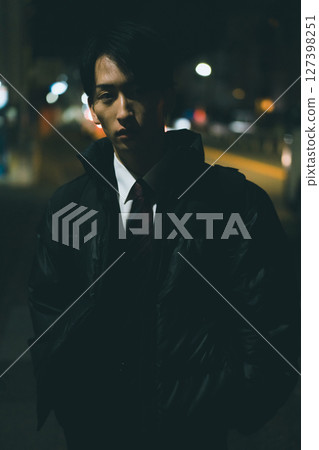 Winter Night Business Person 127398251