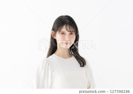A woman with a smile A woman with a smile 127398286