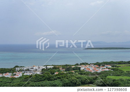 Ishigaki Island as seen from Nishi-Odake Observatory on Kohama Island Ishigaki Island as seen from Nishi-Odake Observatory on Kohama Island 127398608