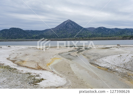 Lake Usori, located in the center of Mount Osore 127398626