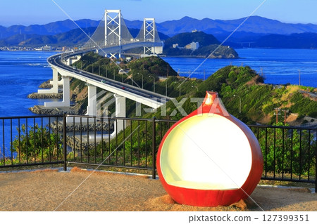 Naruto Strait and Onaruto Bridge seen from Awaji Island 127399351