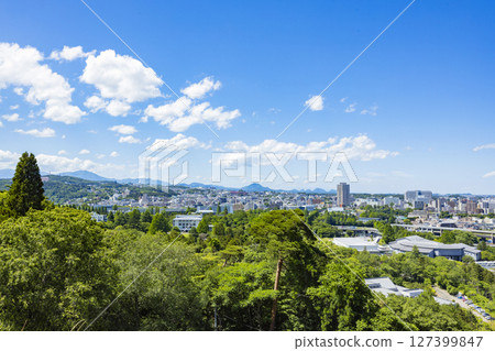 仙台市全景 - 伊達政宗騎馬像 仙台市全景 - 伊達政宗騎馬像 127399847