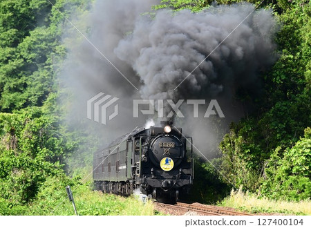 SL山口列車,JR山口線,著名拍照景點,本門,離開津和野 SL山口列車,JR山口線,著名拍照景點,本門,離開津和野 127400104