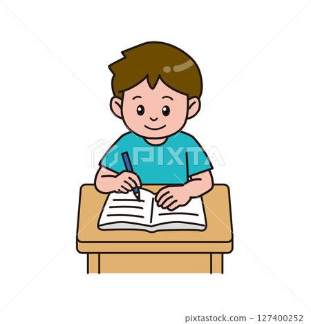School life_boy studying 127400252