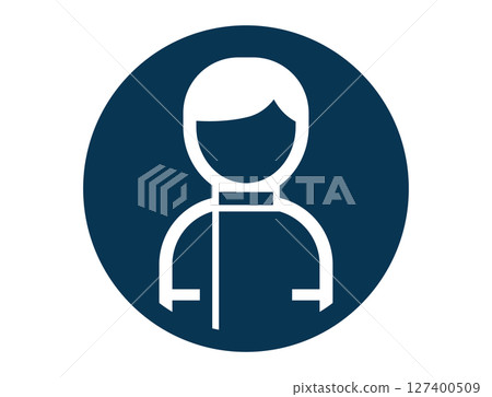 Nurse round simple monochrome outline illustration icon 127400509