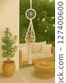 Macrame in a lovely space in the garden 127400600