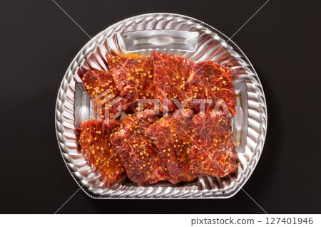 烤肉用黑毛和牛貝諾米（調味） 127401946