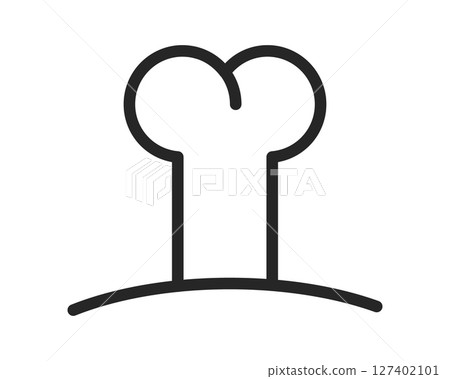 Minimalist icon of a stylized tree with a rounded crown. Symbolizes nature, growth, simplicity. Perfect for ecofriendly designs, branding, or informational graphics. 127402101