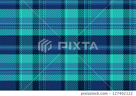 Frame check pattern texture, model background fabric textile. Seasonal tartan plaid seamless vector in blue and dark colors. Frame check pattern texture, model background fabric textile. Seasonal tartan plaid seamless vector in blue and dark colors. 127402122