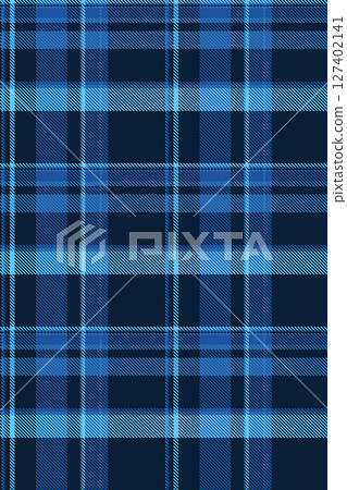 Winter textile seamless texture, hippy vector plaid pattern. Grunge background tartan fabric check in dark and cyan colors. Winter textile seamless texture, hippy vector plaid pattern. Grunge background tartan fabric check in dark and cyan colors. 127402141