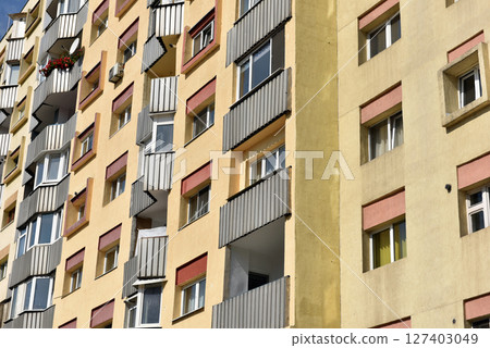 Ex-Soviet concrete block houses in Romania 127403049