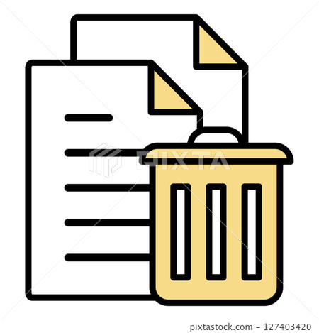 Illustration icon material: Document file 127403420
