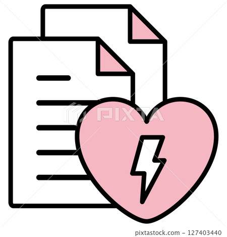 Illustration icon material: Document file 127403440