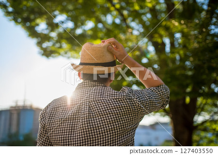 Man and tree Man and tree 127403550