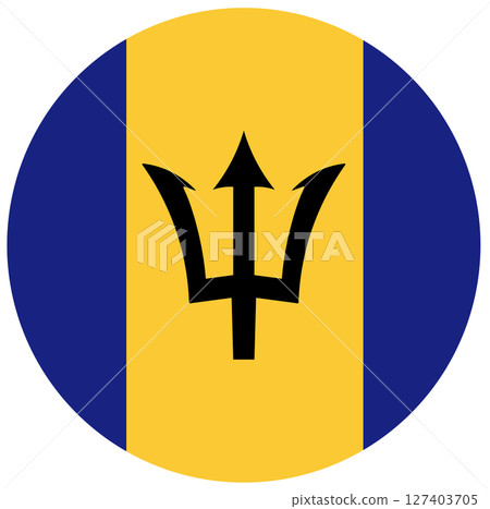 Flag of Barbados isolated. Flag of Barbados isolated. 127403705