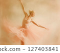 Inspired dancing graceful ballerina, soft focus 127403841