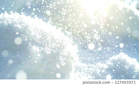 閃閃發光的雪花背景 127403971