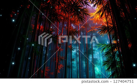 Fantastic bamboo grove 127404751