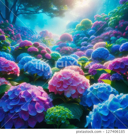 繡球花叢生 127406185