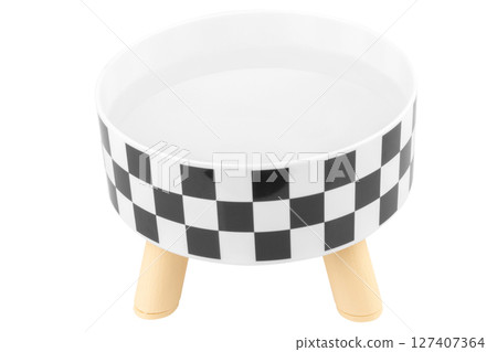 Dog and cat water dispenser on white background food Dog and cat water dispenser on white background food 127407364