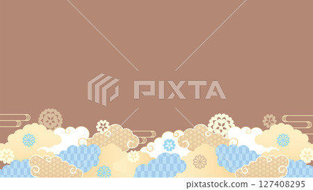 BG素材-雲朵圖案6-3向量 BG素材-雲朵圖案6-3向量 127408295