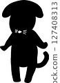 Silhouette dog 127408313