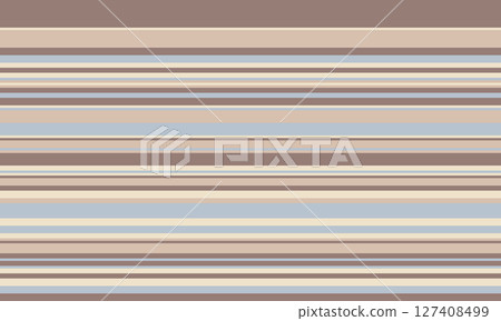 Subtle horizontal stripes in muted earth tones create a calming, minimalist background. Perfect for websites, presentations, or print designs needing a sophisticated and understated aesthetic. 127408499